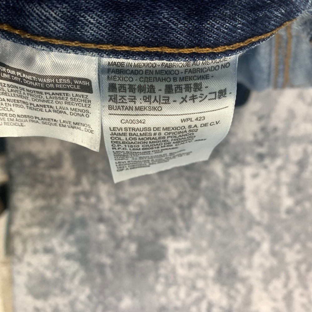 Levis Jeans Mens 36x28 Blue Pants‎ Faded 505 Straight Workwear Denim Tag 36x30 - Picture 9 of 15